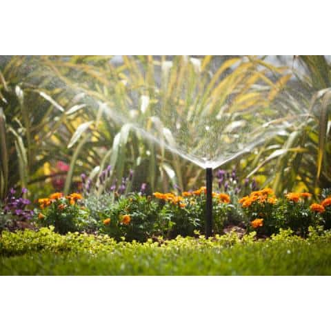 Garden irrigation installation in Colorado.