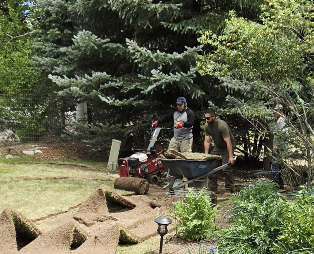 Custom landscape construction in Colorado.