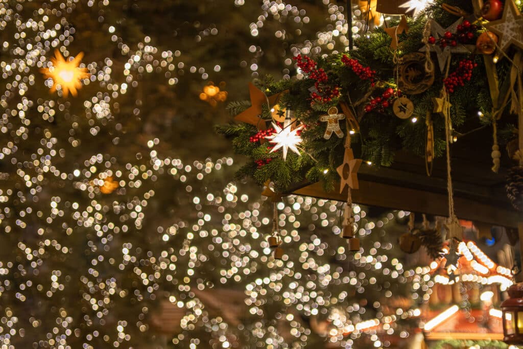 Holiday lighting installation in Colorado.